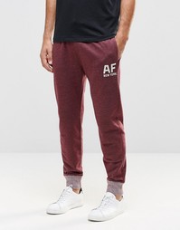 Меланжевые спортивные штаны цвета бордо Abercrombie &amp; Fitch Af New Yor
