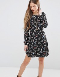 Платье с цветочным принтом Pepe Jeans Mabel - Черный 0aa