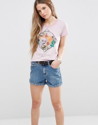 Футболка с розами Jeans Roxana - Розовый 319