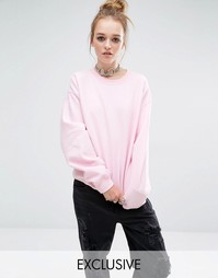 Oversize-свитшот бойфренда Reclaimed Vintage - Светло-розовый