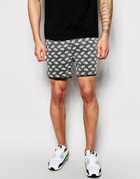 Укороченные тканые шорты с эластичным поясом ASOS - Черный