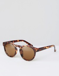 ASOS Chunky Round Sunglasses In Tort - Коричневый