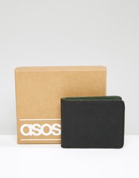 Бумажник с контрастным дизайном внутри ASOS - Черный