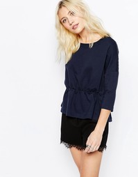 Топ с длинными рукавами и баской Only - Night sky