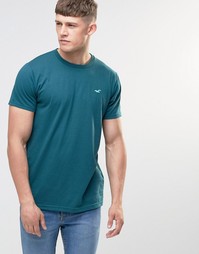 Футболка слим с круглым вырезом Hollister - Atlantic deep green