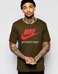 Зеленая футболка с логотипом Nike International 803891-347 - Зеленый