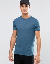 Синяя меланжевая футболка с круглым вырезом ASOS - Majolica blue marl