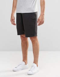 Черные выбеленные трикотажные шорты с молниями ASOS