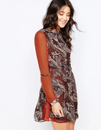 Короткое приталенное платье Glamorous - Dark brown