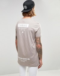Футболка свободного кроя с принтом звезд на спине ASOS - Спутник