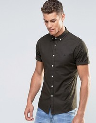 Оксфордская рубашка скинни цвета темного хаки ASOS - Темный хаки