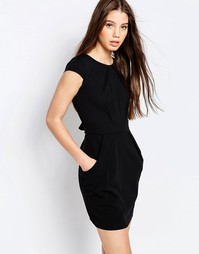 QED London Structured Pencil Dress - Черный