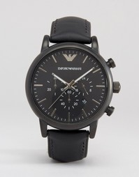 Часы-хронограф с силиконовой отделкой Emporio Armani Luigi AR1970