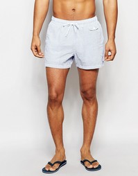 Короткие голубые шорты для плавания в полоску ASOS - Синий