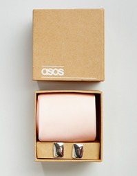 Розовый галстук и запонки ASOS Wedding - Розовый