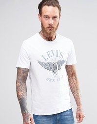 Белая футболка с принтом Levis Flywheel - Белый Levis®