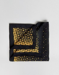 Черный платок для пиджака с цветочным принтом ASOS - Черный