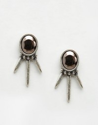 Серьги-гвоздики в стиле гранж с шипами ASOS - Смешанные металлы