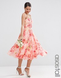 Сетчатое платье‑трансформер миди с цветочным принтом ASOS TALL WEDDING