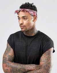 Бордовый платок с принтом пейсли ASOS - Burgundy
