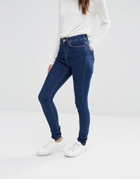 Облегающие джинсы с завышенной талией Noisy May - Умеренный синий