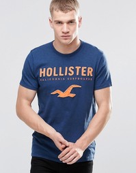 Футболка зауженного кроя Hollister Southern California - Синий