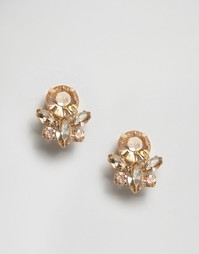 Cерьги-гвоздики c камнями ASOS - Peach