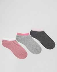 Набор из 3 пар меланжевых носков для кроссовок ASOS - Мульти