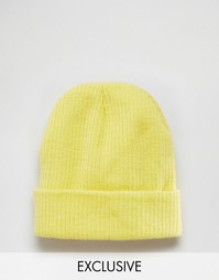 Reclaimed Vintage Oversized Beanie In Yellow - Желтый