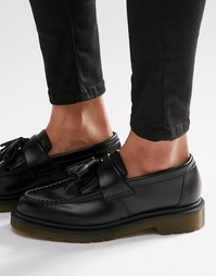 Черные кожаные лоферы с кисточками Dr Martens Adrian - Черный