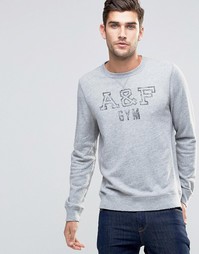 Серый облегающий свитшот слим Abercrombie &amp; Fitch - Вереск-серый