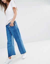 Укороченные широкие джинсы с завышенной талией Replay