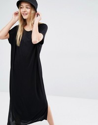Oversize платье-футболка Monki - Черный