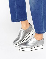 Bronx Eva Flatform Lace Up Shoes - Серебряный