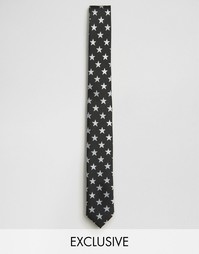 Черный галстук с принтом Reclaimed Vintage - Черный