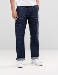 Прямые джинсы в стиле карго ASOS - Indigo - индиго
