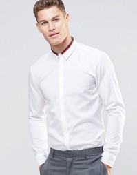 Белая рубашка зауженного кроя HUGO by Hugo Boss - Белый