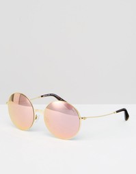 Круглые солнцезащитные очки с блестящими стеклами Michael Kors Kendall