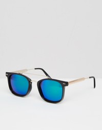 Прямоугольные солнцезащитные очки с цветными зеркальными стеклами Spit Spitfire