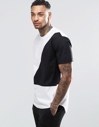 Тканая белая футболка со вставкой ASOS - Белый