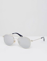 Серебристые солнцезащитные очки-авиаторы G-Star Branco - Серебряный