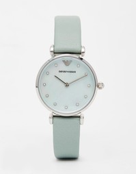 Часы с кожаным ремешком Emporio Armani Gianni Mint - Мятный