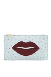 Кошелек из кожи страуса Eco Pouty Purse Charlotte Olympia