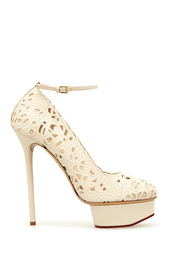 Белые Кожаные туфли Scribble Dolores Charlotte Olympia