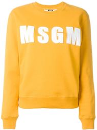 толстовка с принтом логотипа MSGM