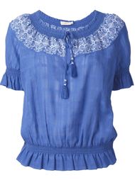 блузка с вышивкой  Tory Burch