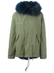 raccoon and coyote fur lined jacket Mr &amp; Mrs Italy