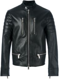 байкерская куртка на молнии  Dsquared2
