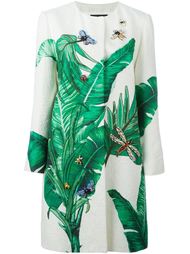 пальто с банановыми листьями Dolce &amp; Gabbana
