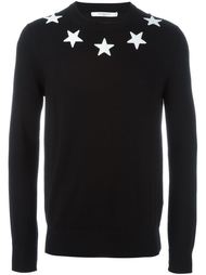 свитер с заплатками в форме звезд Givenchy